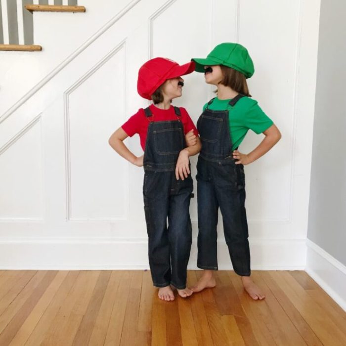 Mario and luigi costumes diy