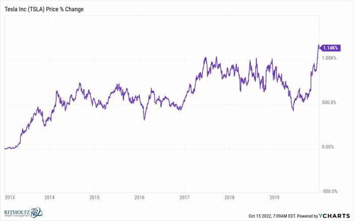 Tsla price stock